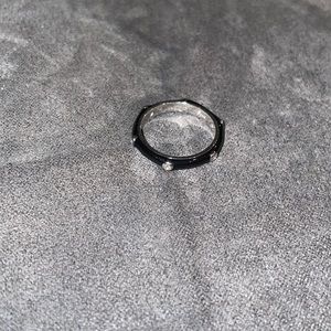 Colorful Enamel Stackable Ring with crystals 🖤